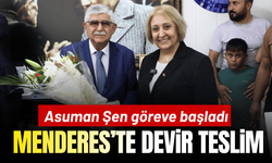 Menderes'te devir teslim töreni: Asuman Şen göreve başladı