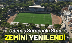 Ödemiş Saraçoğlu Stadı zemini yenilendi