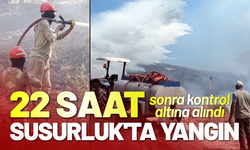 Balıkesir Susurluk'ta yangın, 22 saat sonra kontrol altında