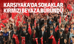 Karşıyaka'da 9 Eylül coşkusu sokakları kırmızı beyaza bürüdü