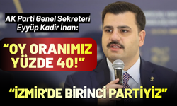 AK Partili Eyyüp Kadir İnan: İzmir'de oy oranımız yüzde 40!
