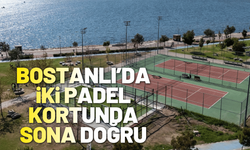 Bostanlı’daki iki padel kortunda sona doğru