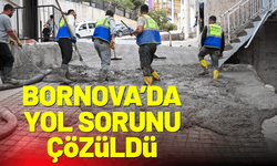 Bornova'da bir yol sorunu daha çözüldü