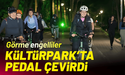 Görme engelliler Kültürpark’ta pedal çevirdi