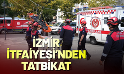 İzmir İtfaiyesi’nden gerçeği aratmayan tatbikat