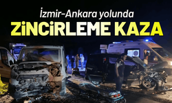 İzmir-Ankara yolunda zincirleme kaza: 5 kişi yaralandı!