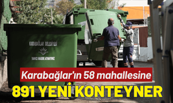 Karabağlar'ın 58 mahallesine 891 yeni konteyner