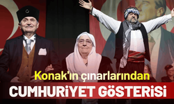 Konak'ın çınarlarından unutulmaz Cumhuriyet gösterisi