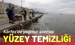 Körfez’de yağmur sonrası yüzey temizliği