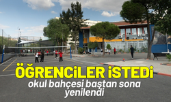 Öğrenciler istedi, okul bahçesi baştan sona yenilendi