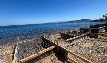 Bodrum'da sahile beton döken firmaya para cezası!