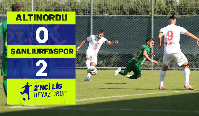 Altınordu: 0 - Şanlıurfaspor: 2