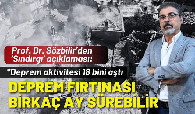 Prof. Dr. Sözbilir: Deprem birkaç ay sürebilir