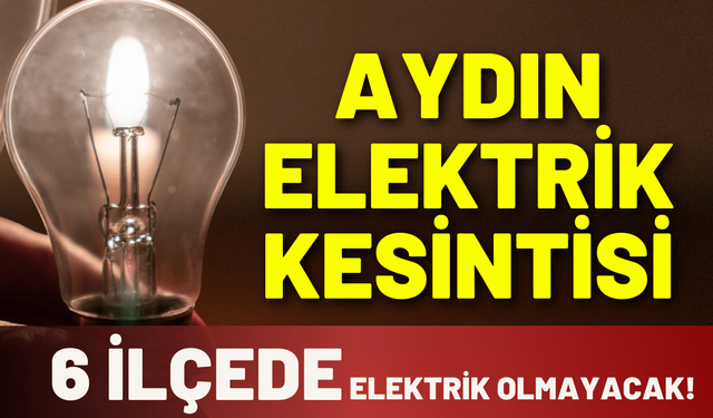 Aydın elektrik kesintisi... 11 Aralık Perşembe hangi ilçelerde kesinti yapılacak?