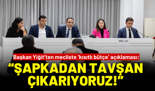 Başkan Yiğit: Bütçemiz kısıtlı, şapkadan tavşan çıkarıyoruz
