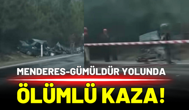 Menderes-Gümüldür yolunda kaza! 2 kişi hayatını kaybetti
