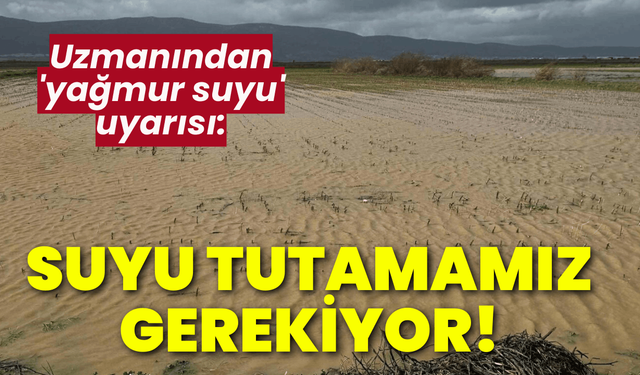 Uzmanından 'yağmur suyu' uyarısı: Suyu tutamazsak, kuraklık yaşarız!