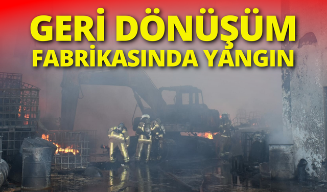 İzmir'de geri dönüşüm fabrikasında yangın