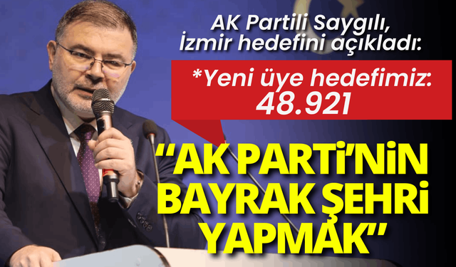 AK Partili Saygılı: Hedefimiz, İzmir’i AK Parti’nin bayrak şehri yapmak
