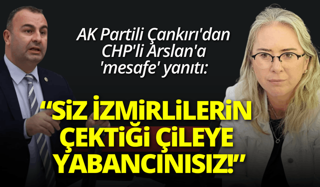 AK Partili Çankırı'dan CHP'li Arslan'a 'mesafe' yanıtı: Siz İzmirlilerin çektiği çileye yabancısınız!