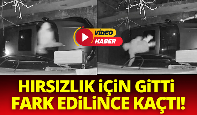 Hırsızlık için gitti, fark edilince kaçtı!