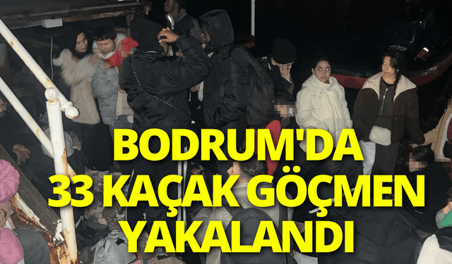 Bodrum'da 33 kaçak göçmen yakalandı