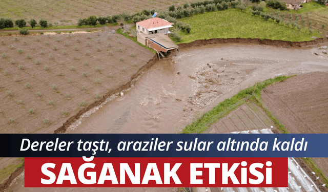 Dereler taştı, tarım arazileri sular altında kaldı