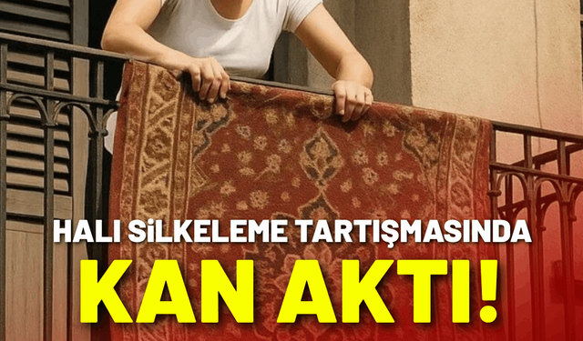 Halı silkeleme tartışması kanlı bitti!