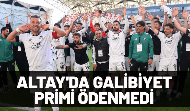 Altay'da futbolculara galibiyet primi ödenmedi