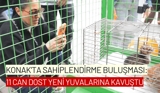 Konak'ta sahiplendirme buluşması: 11 can dost yeni yuvalarına kavuştu