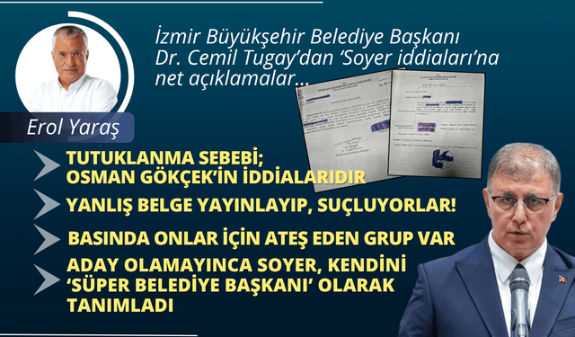 Başkan Cemil Tugay'dan 'Soyer iddiaları'na net açıklamalar