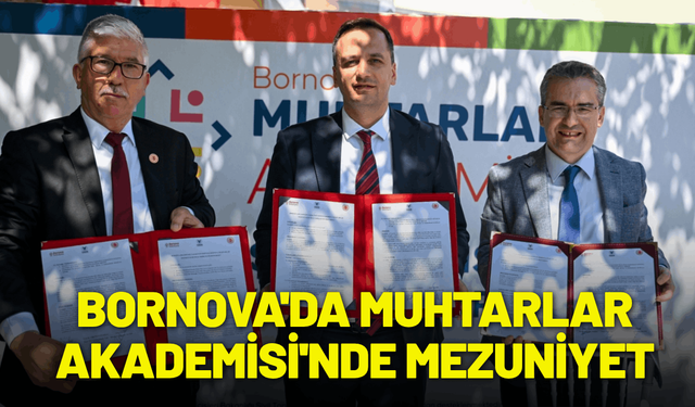 Bornova'da Muhtarlar Akademisi'nde mezuniyet