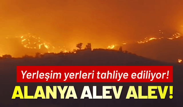 Alanya'da orman yangını: Yerleşim yerleri tahliye ediliyor!