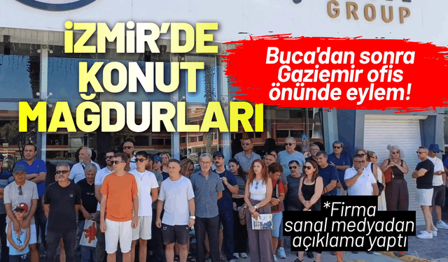 İzmir'de konut mağdurları: Buca'dan sonra Gaziemir ofis önünde eylem!