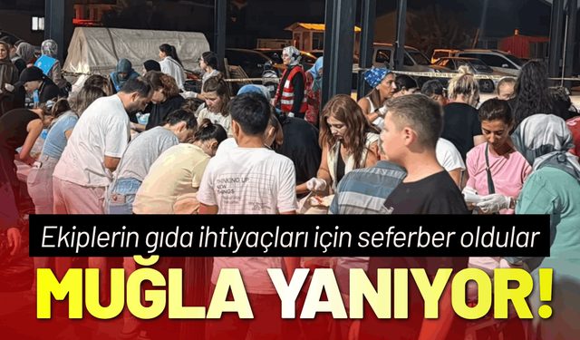 Muğla'da ekiplerin temel gıda ihtiyaçları için seferber oldular