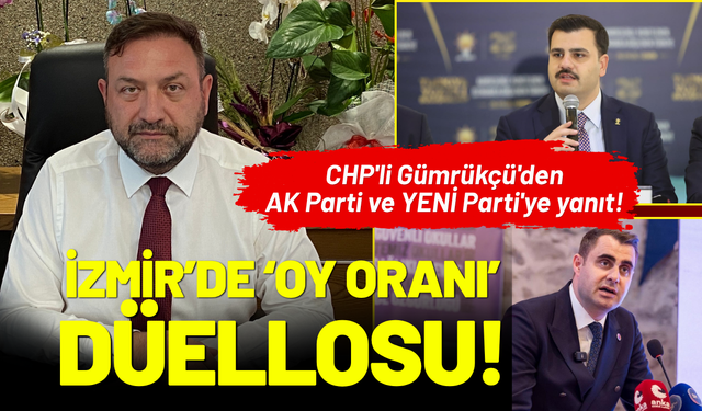 CHP'li Gümrükçü'den AK Parti ve YENİ Parti'ye 'İzmir'de oy oranı' yanıtı!