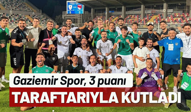 Gaziemir Spor, 3 puanı taraftarıyla kutladı