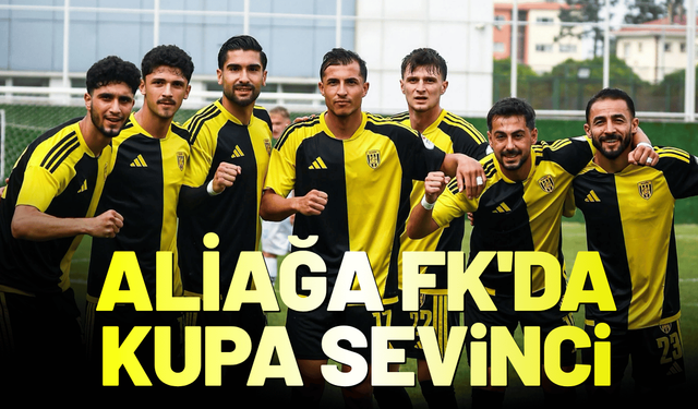 Aliağa FK'da kupa sevinci