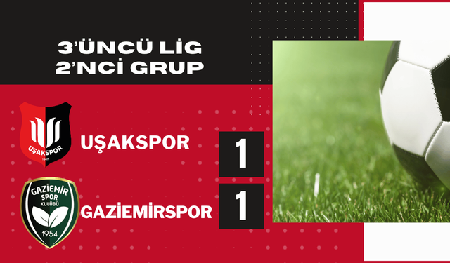 Uşakspor: 1 – Gaziemir Spor: 1
