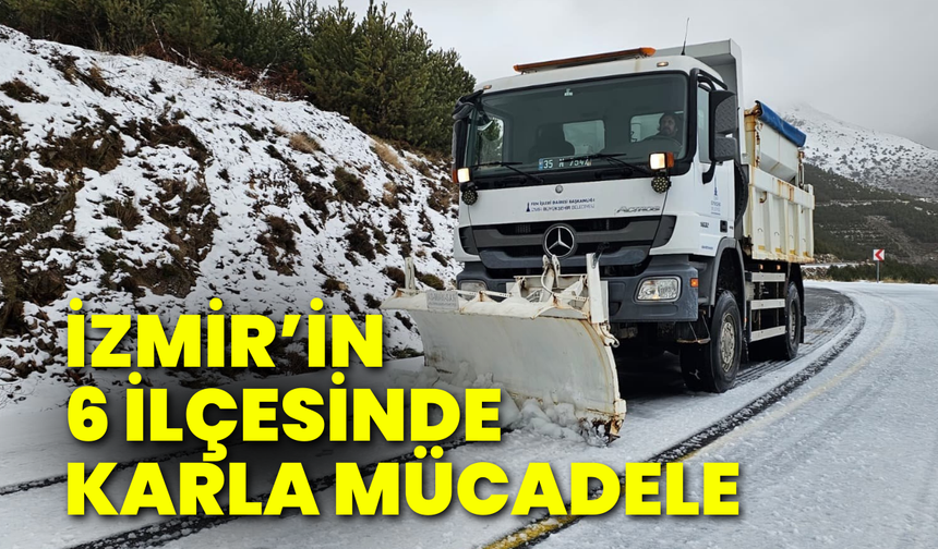 İzmir’in 6 ilçesinde karla mücadele