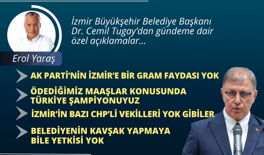 Başkan Cemil Tugay'dan gündeme dair özel açıklamalar....