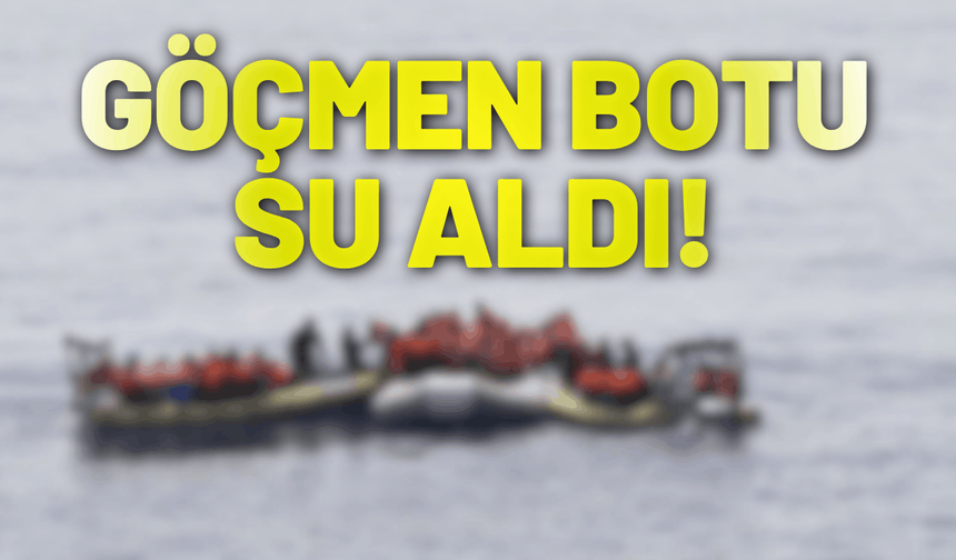Bodrum'da göçmen botu su aldı!