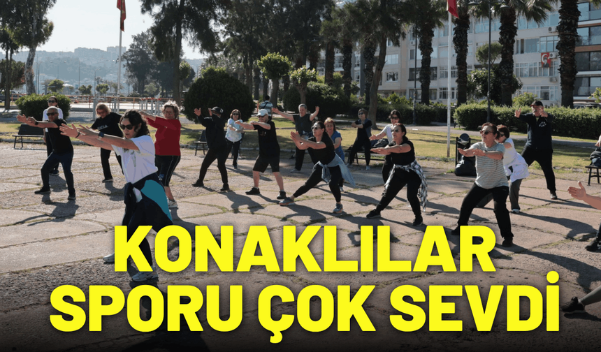 Konaklılar açık havada sporu çok sevdi