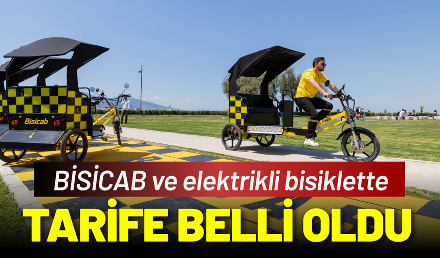 BİSİCAB ve elektrikli bisiklet tarifesi belli oldu