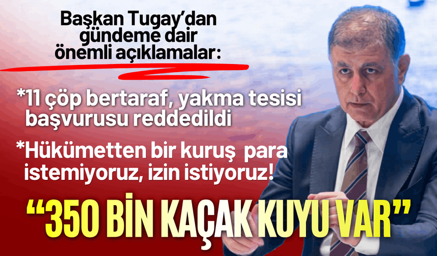 Başkan Tugay: İzmir’de 350 bin kaçak kuyu var