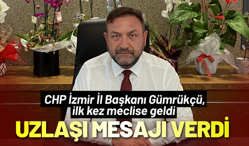 CHP İzmir İl Başkanı Gümrükçü, ilk kez meclise geldi; Uzlaşı mesajı verdi