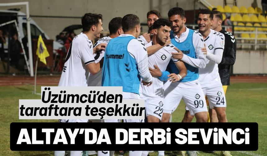 Altay'da derbi sevinci! Tuna Üzümcü: Büyük Altay taraftarına teşekkür ediyorum