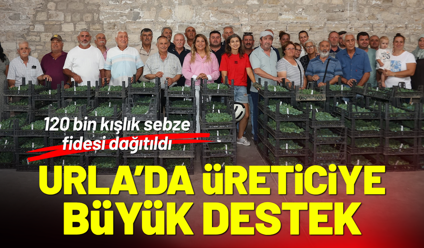 Urla’da üreticiye büyük destek: 120 bin kışlık sebze fidesi dağıtıldı