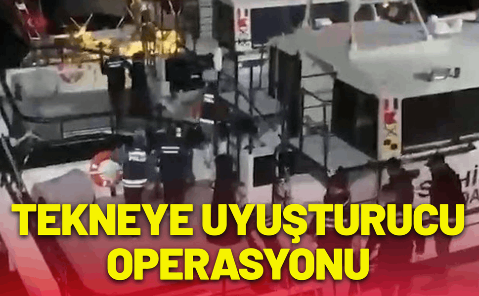 Ayvalık açıklarında tekneye uyuşturucu operasyonu