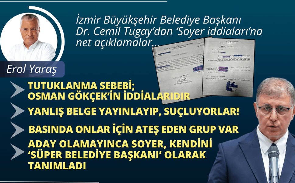 Başkan Cemil Tugay'dan 'Soyer iddiaları'na net açıklamalar